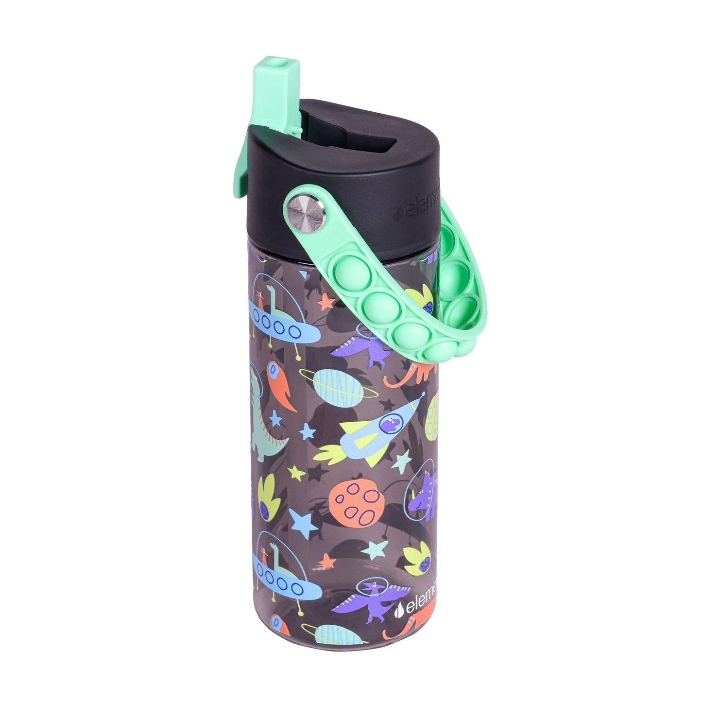 18oz Splash Pop Bottle - Space Dinosaur