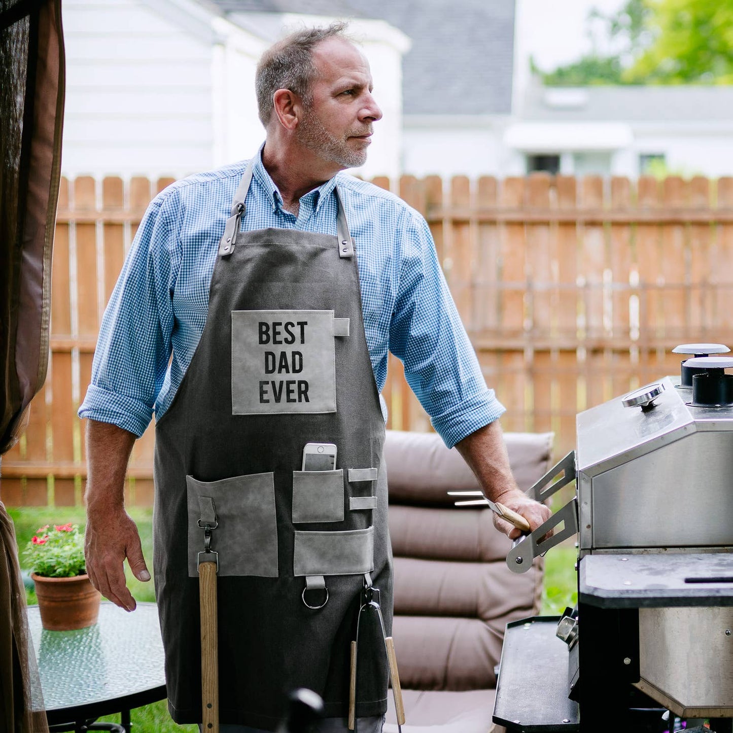 Best Dad - Canvas Grilling Apron