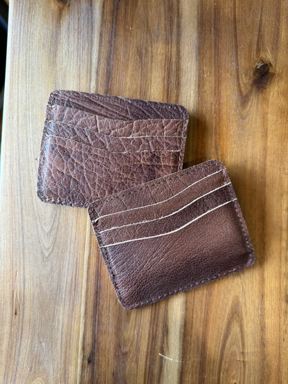 Leather Two Sided Pockets Wallet - Brown