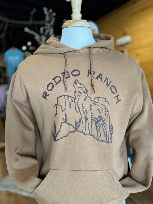 Rodeo Ranch Coyote Pullover Hoodie - Brown