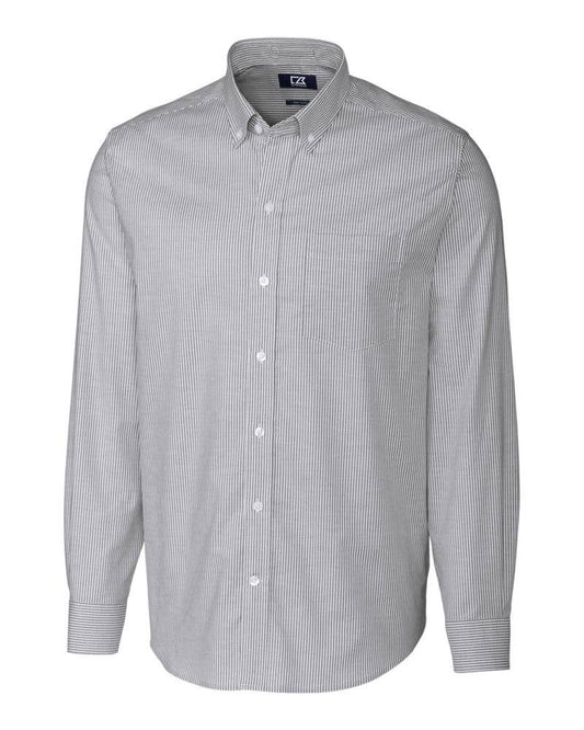 Cutter & Buck Stretch Oxford Stripe Mens L/S Dress Shirt