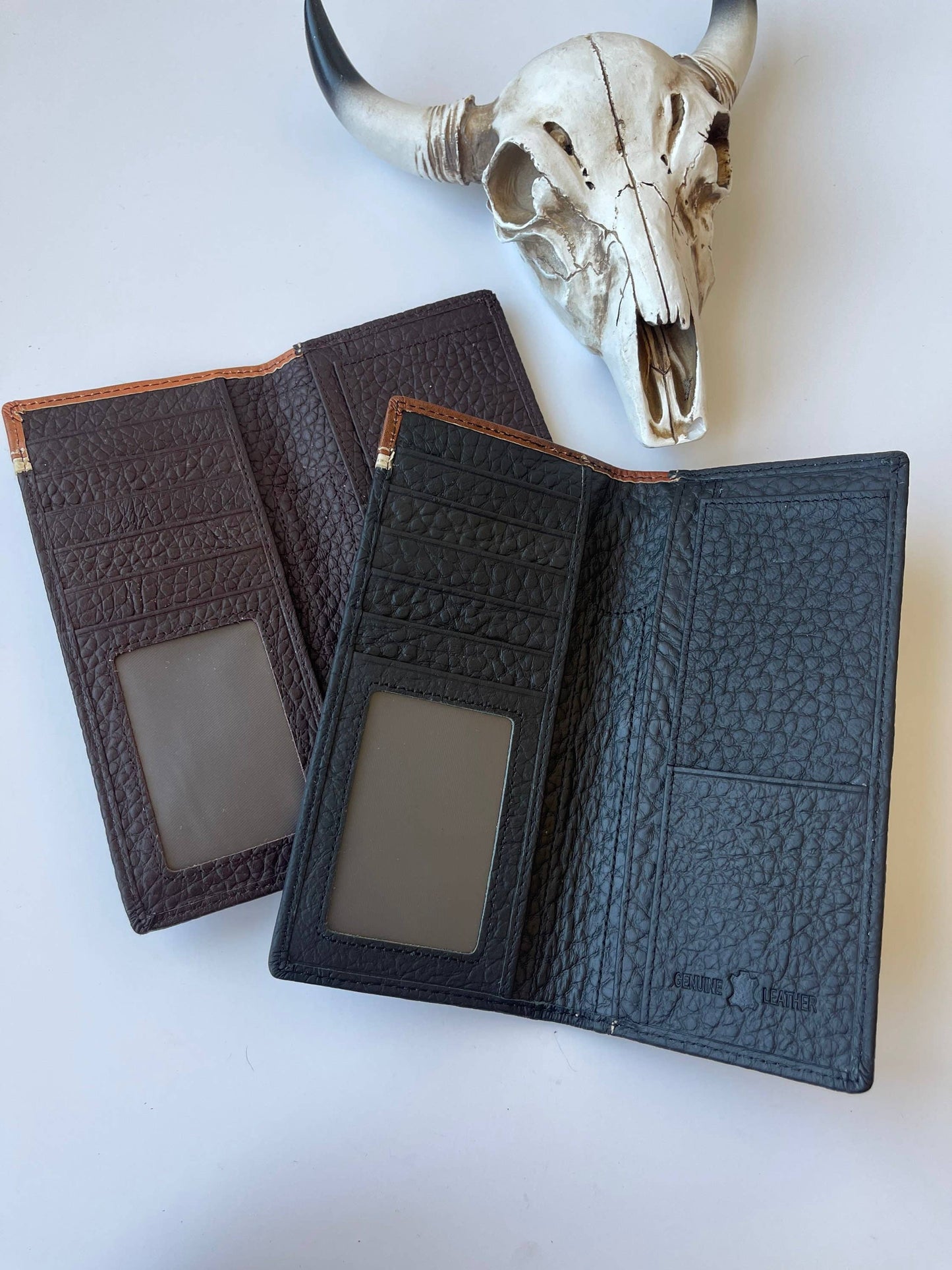 Bifold Wallet Genuine Tooled Leather Bi-Fold Wallet